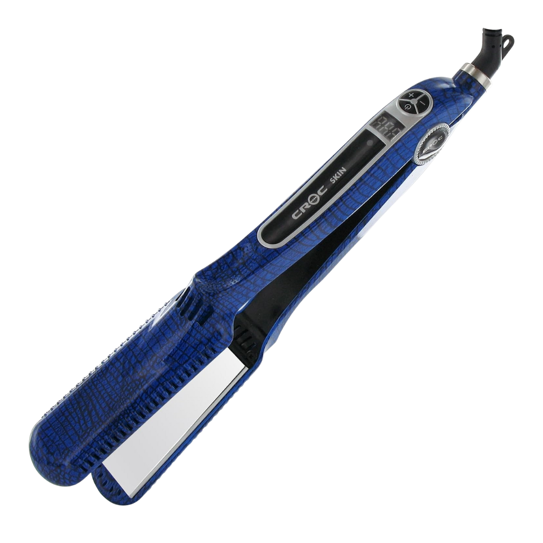 Croc | Croc-Skin Blue Flat Iron