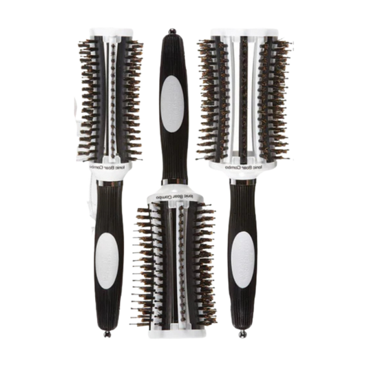 Olivia Garden | ThermoActive Ionic Boar Combo Vented Round 3 Brush Bag Set