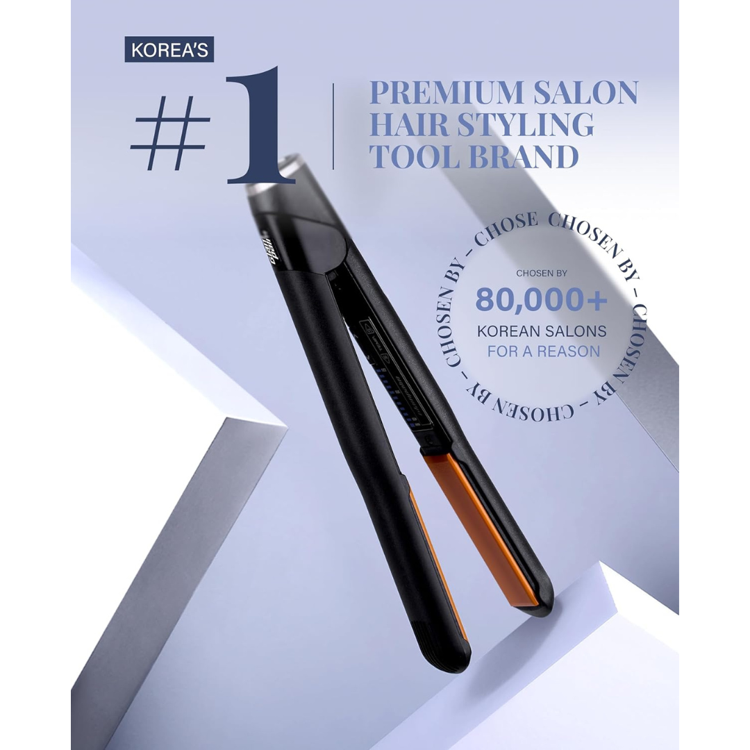 GlamPalm | Simple Touch Ceramic Hair Styling Flat Iron, 1 Inch
