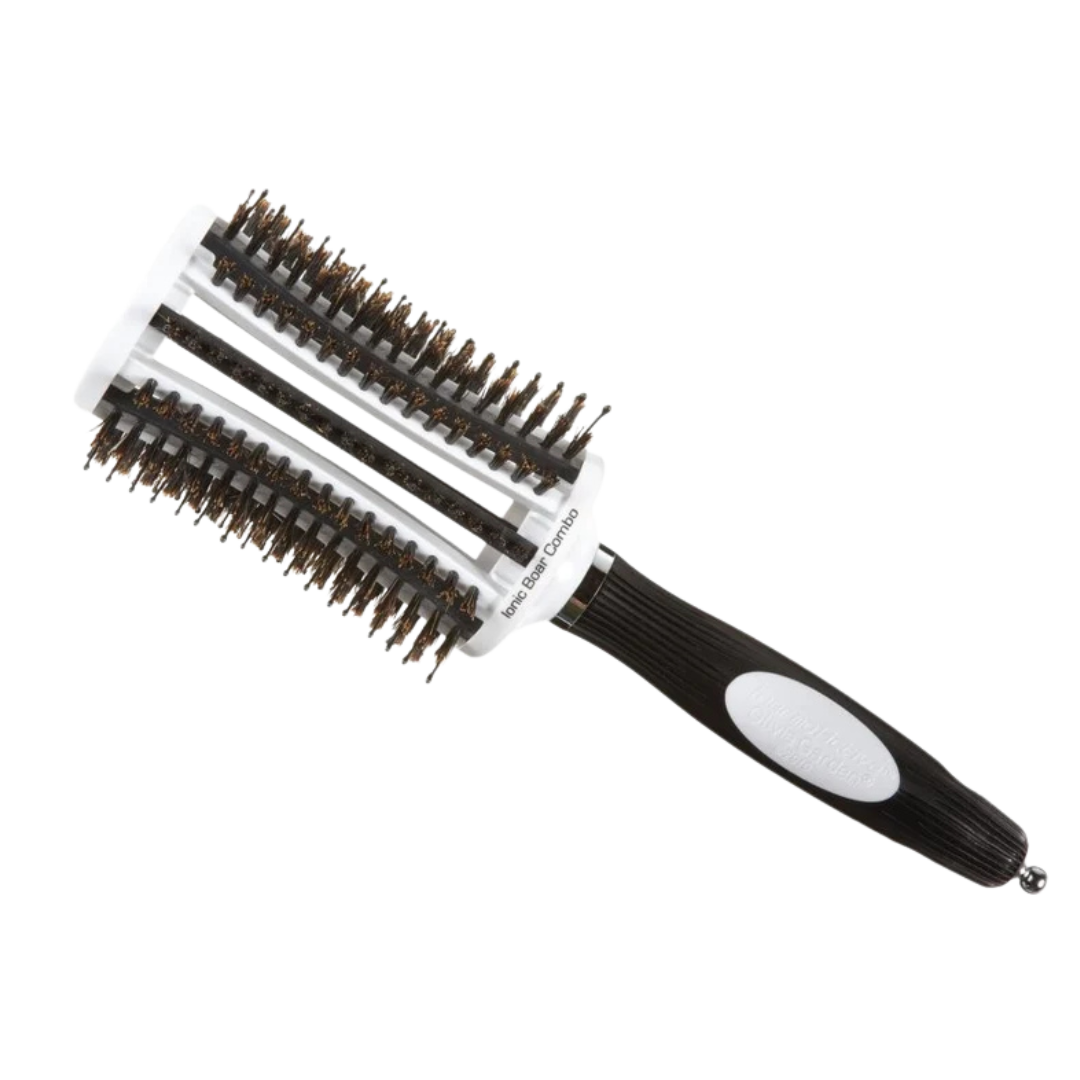 Olivia Garden | ThermoActive Ionic Boar Combo Vented Round 3 Brush Bag Set