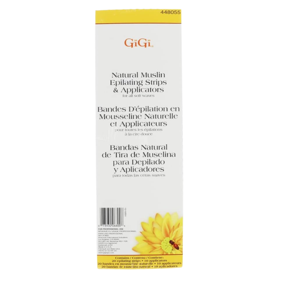 Gigi | Muslin & Spatulas Combo epilating strips & applicators item # 0680